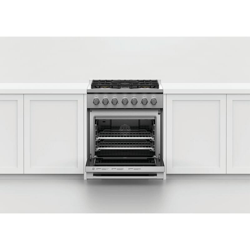 Fisher & Paykel Series 7 Professional 30 in. 4.6 cu. ft. Standard Convection Gas Range with 5 Sealed Burners - Stainless Steel, , hires