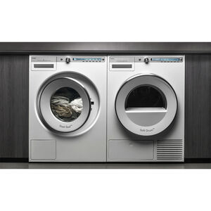Asko Logic 24 in. 5.1 cu. ft. Stackable Ventless Electric Dryer with Heat Pump, Sensor Dry & Steam Cycle - White, , hires