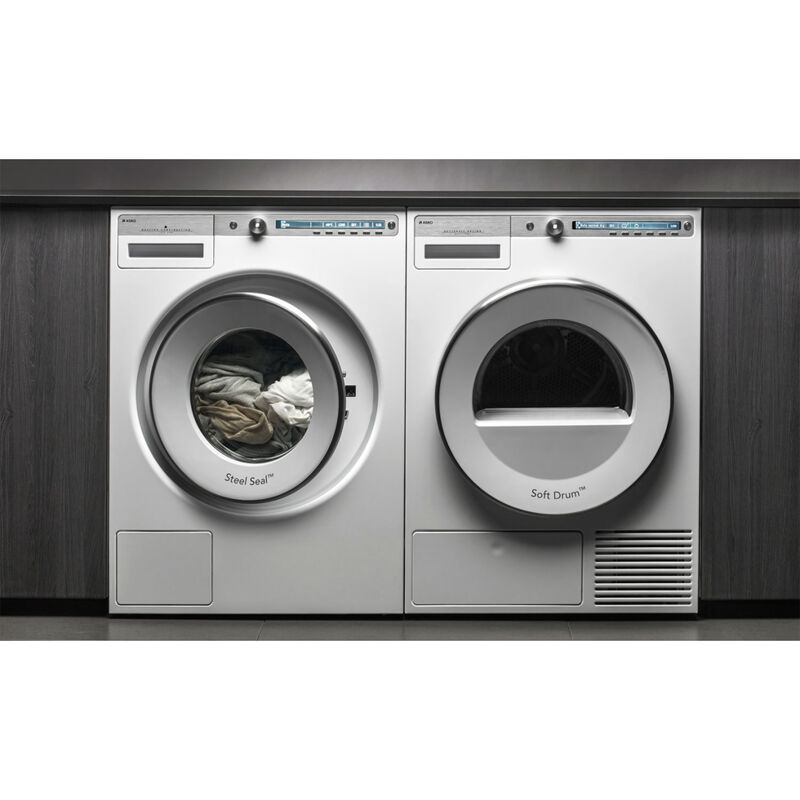 Asko Logic 24 in. 5.1 cu. ft. Stackable Ventless Electric Dryer with Heat Pump, Sensor Dry & Steam Cycle - White, , hires