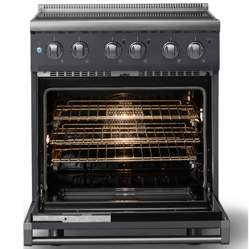 Viking 5 Series 30 in. 4.7 cu. ft. True European Convection Electric Range with Smoothtop Burners - Cast Black, , hires