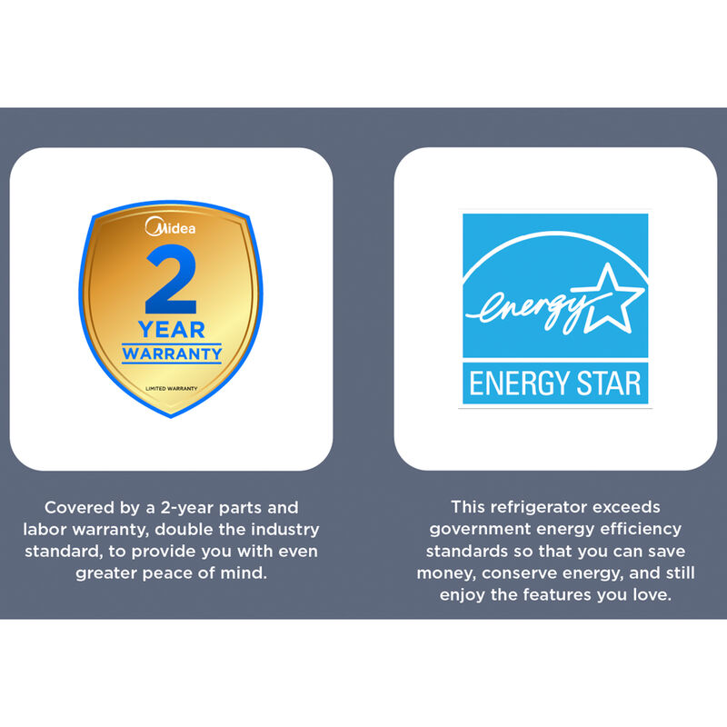 Midea 28 in. 14.2 cu. ft. Counter Depth Garage-Ready Top Freezer Refrigerator - White, White, hires