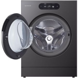 LG 29 in. 5.8 cu. ft. Smart Stackable Front Load Washer with Built-In Intelligence, TurboWash 360, EZ Dispense, Sanitize & Steam Cycle - Brushed Black Steel, , hires