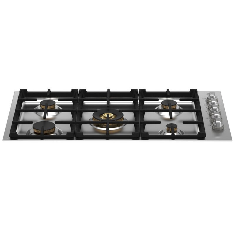 Bertazzoni Master Series 36 in. 5-Burner LP Gas Cooktop with Simmer Burner & Power Burner - Stainless Steel, , hires