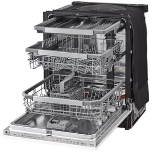 LG Studio 24 in. Top Control Flush-Mount Smart Dishwasher with 45 dBa Sound Level, 3rd-Rack & Dynamic Dry - Custom Panel Ready, , hires
