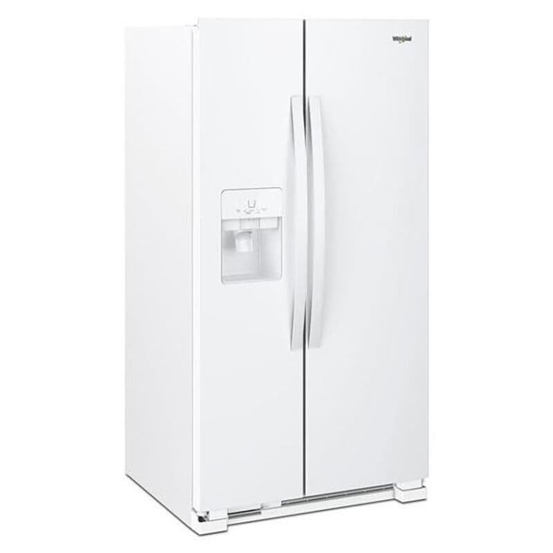 White fridge freezer with deals water and ice dispenser
