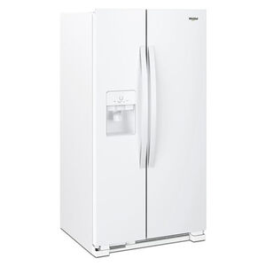 Whirlpool 36 in. 24.5 cu. ft. Side-by-Side Refrigerator with External Ice & Water Dispenser- White, White, hires