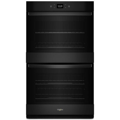 Whirlpool 30 in. 10.0 cu. ft. Electric Smart Double Wall Oven with Standard Convection & Self Clean - Black | WOED5030LB