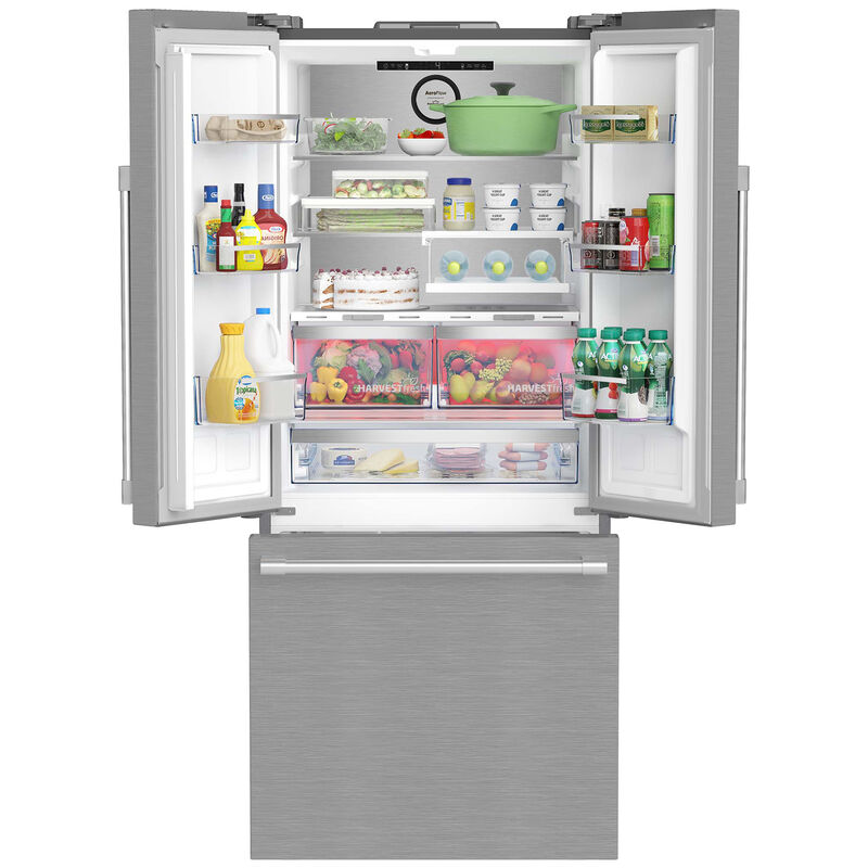 Beko 30 in. 16.0 cu. ft. Smart Counter Depth French Door Refrigerator with Ice Maker - Stainless Steel, , hires