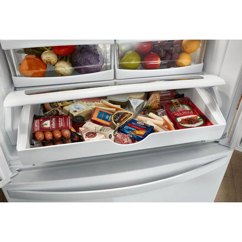Whirlpool 36 in. 25.2 cu. ft. French Door Refrigerator with Internal Water  Dispenser- White