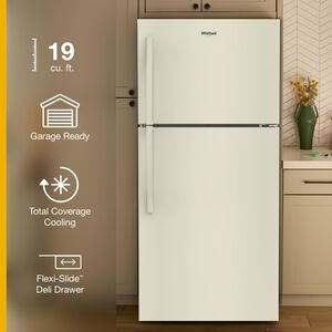 Whirlpool 30 in. 19.3 cu. ft. Garage-Ready Top Freezer Refrigerator - Biscuit, , hires