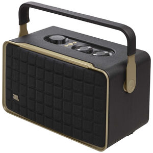 JBL Authentics 300 Portable Smart Home Speaker with Wi-Fi, Bluetooth & Voice Assistants with Retro Design - Black, , hires