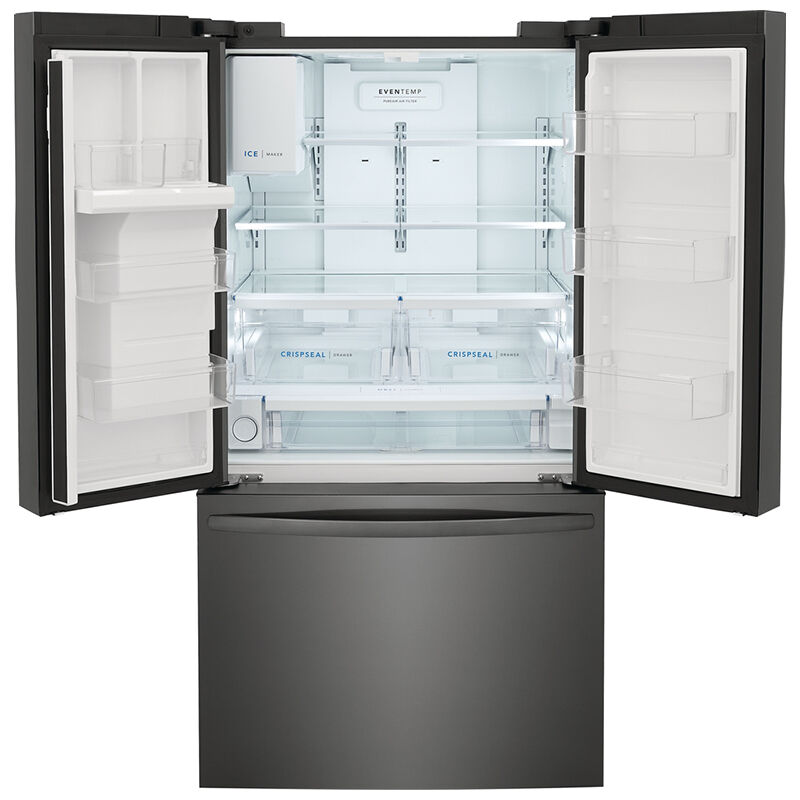 Frigidaire 36 in. 27.8 cu. ft. French Door Refrigerator with Ice & Water Dispenser - Black Stainless, Black Stainless, hires