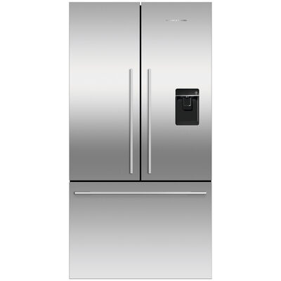 Fisher & Paykel Series-7 36 in. 20.1 cu. ft. Smart Counter Depth French Door Refrigerator with External Water Dispenser- Stainless Steel | RF201ADUSX5N