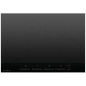 Fisher & Paykel Series 7 30 in. 4-Burner Induction Cooktop with Simmer Burner & Power Burner - Black Glass, , hires