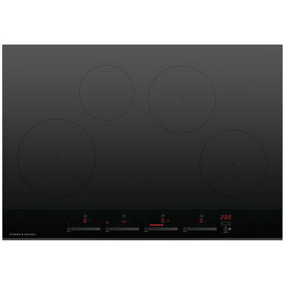 Fisher & Paykel 30 in. 4-Burner Induction Cooktop with Power Burner - Black | CI304DTB4