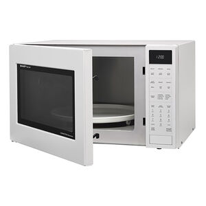 Sharp 25 in. 1.5 cu.ft Countertop Microwave with 10 Power Levels & Sensor Cooking Controls - White, , hires