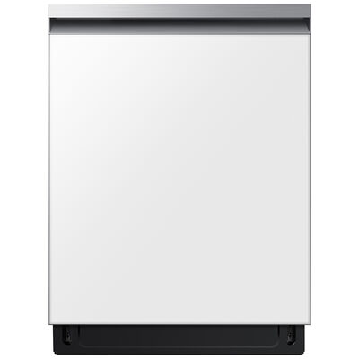 Samsung Bespoke 24 in. Smart Built-In Dishwasher with Top Control, 46 dBA Sound Level, 15 Place Settings, 7 Wash Cycles & Sanitize Cycle - White Glass | DW80CB545012