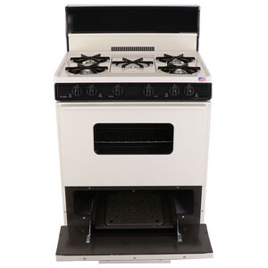 Premier 30 in. 3.9 cu. ft. Oven Freestanding Gas Range with 5 Open Burners & Griddle - Bisque, , hires