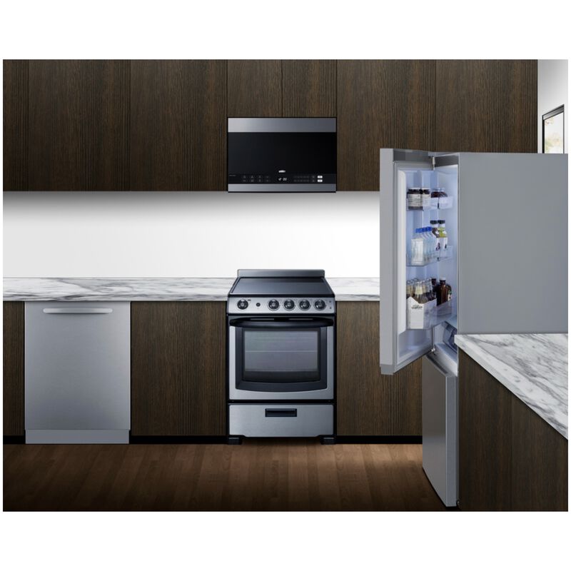 Summit 30 in. 16.1 cu. ft. Counter Depth Left-Hinged Bottom Freezer Refrigerator - Stainless Steel, , hires