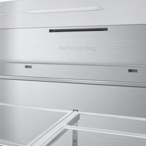 Samsung Bespoke 36 in. 28.6 cu. ft. Smart 4-Door French Door Refrigerator with AI Home, Beverage Center & Internal Water Autofill Pitcher - Charcoal Glass & Stainless Steel, , hires