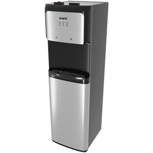 Avanti 12 in. Freestanding Hot & Cold Water Dispenser with Child Safety Guard - Stainless Steel with Black Cabinet, , hires