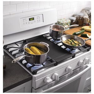 GE 30 in. 5 cu. ft. Gas Range with 5 Sealed Burners & Griddle - White, White, hires