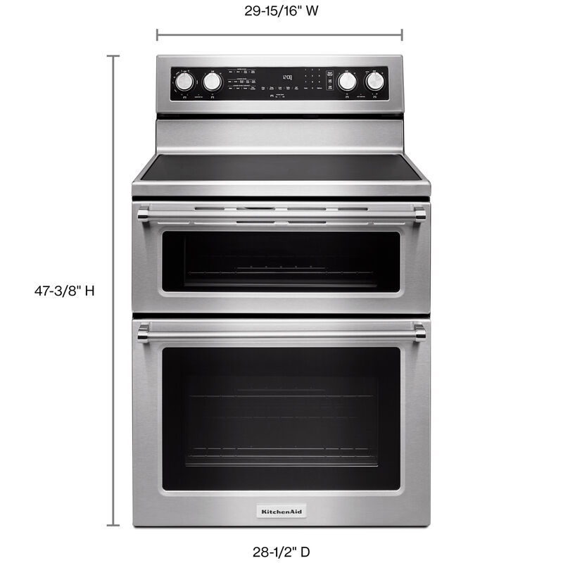 Electric Oven Stove Range Glass Top 4 Burner 28 Stainless Flat Top