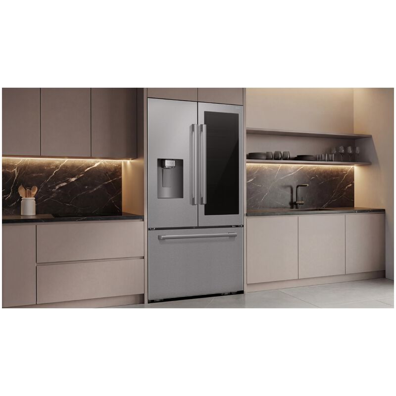 Samsung 36 in. 28.5 cu. ft. Smart French Door Refrigerator with Ice & Water Dispenser - Fingerprint Resistant Stainless, , hires
