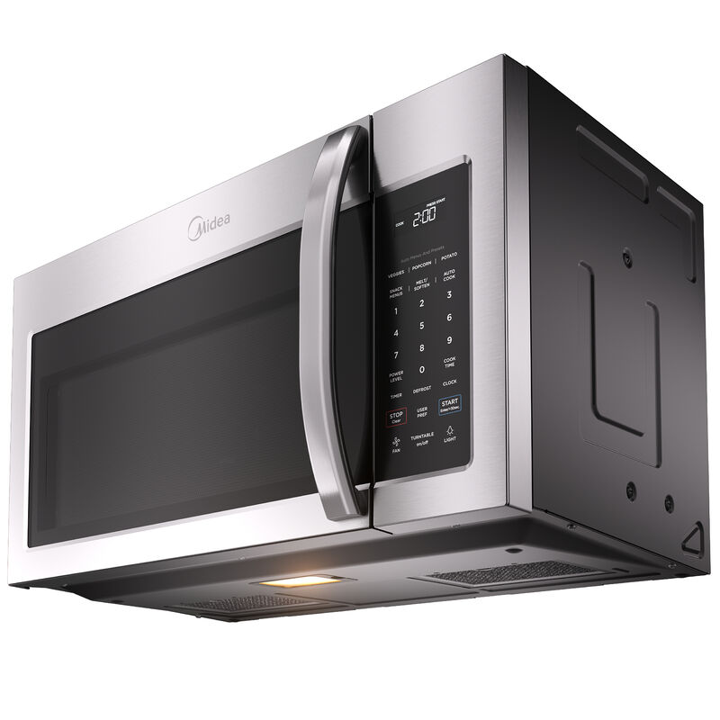 Midea 30 in. 1.7 cu. ft. 1000W Over-the-Range Microwave with 300 CFM - Stainless Steel, , hires