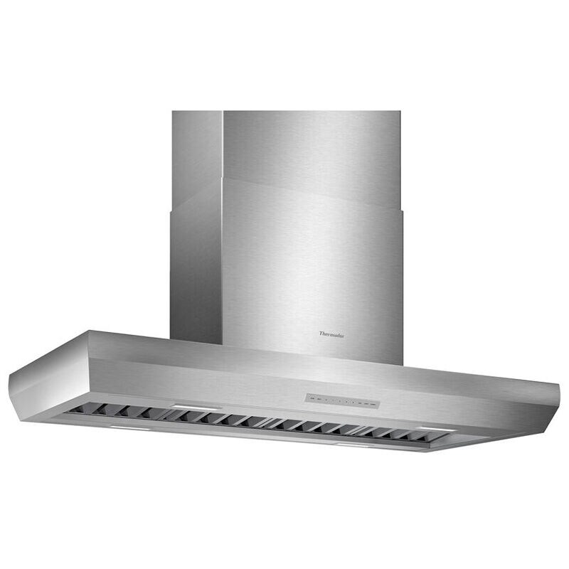 Thermador Professional Series 54 in. Smart Ducted Chimney Style Range Hood with 4 Fan Speeds & 4 LED Lights - Stainless Steel, , hires