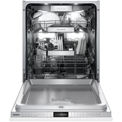 Gaggenau 400 Series 24 in. Smart Built-In Dishwasher with Top Control, 42 dBA Sound Level, 13 Place Settings, 8 Wash Cycles & Sanitize Cycle - Custom Panel Ready | DF480700F
