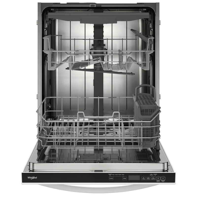 Whirlpool 24 in. Built-In Dishwasher with Top Control, 44 dBA Sound Level, 14 Place Settings, 5 Wash Cycles & Sanitize Cycle - White, White, hires