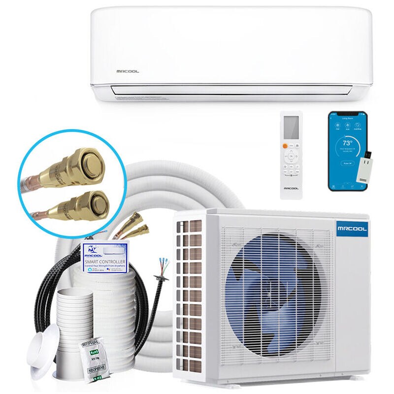 MRCOOL 4th Gen DIY 36,000 BTU 230V Single-Zone Smart Ductless Mini-Split Air Conditioner with Heat & 25 ft. Install Kit for up to 1500 Sq. Ft., , hires