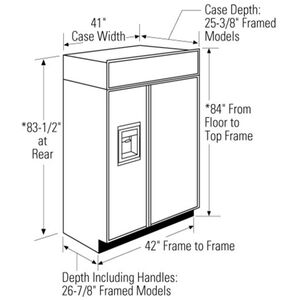 Monogram 42 in. 24.6 cu. ft. Built-In Smart Counter Depth Side by Side Refrigerator with Ice & Water Dispenser - Custom Panel Ready, , hires