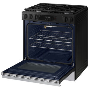 Samsung Bespoke 30 in. 6 cu. ft. Smart Slide-In Gas Range with 5 Sealed Burners - Stainless Steel, Stainless Steel, hires