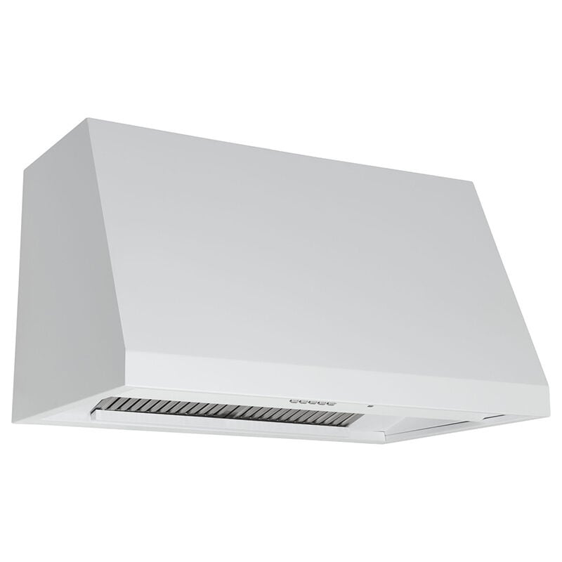 Cafe 36 in. Canopy Pro Style Range Hood with 4 Speed Settings, 600 CFM, Ductless Venting & 2 LED Lights - Matte White, , hires