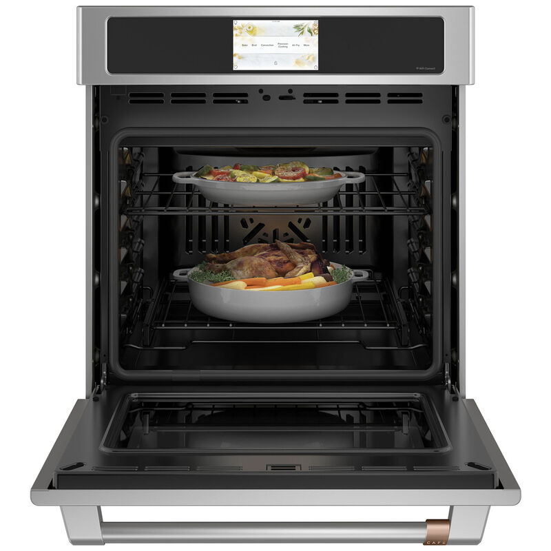 Cafe Professional Series 27 in. 4.3 cu. ft. Smart Electric Single Wall Oven with True European Convection - Stainless Steel, , hires