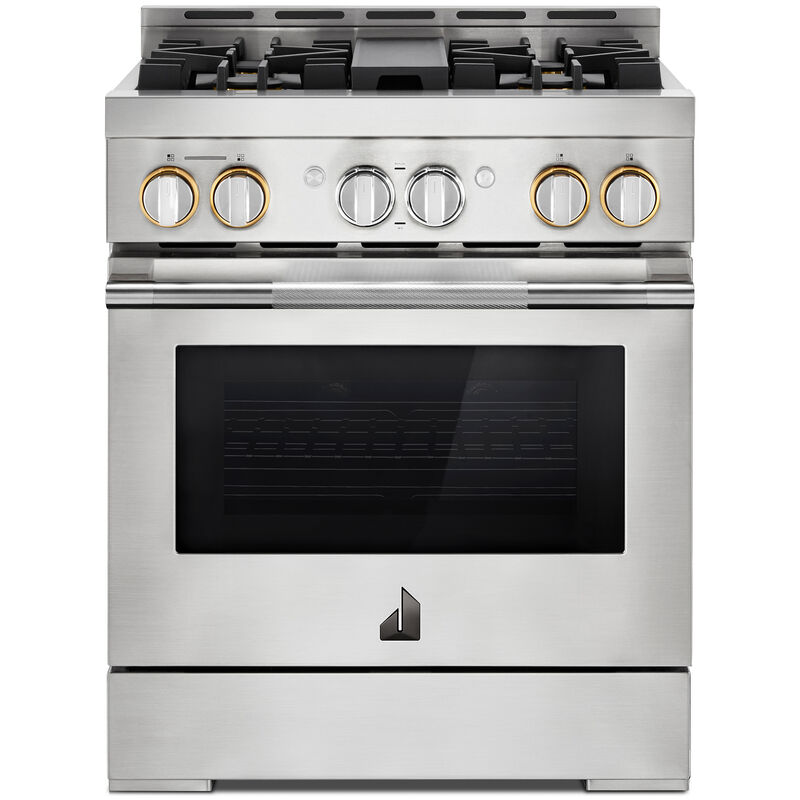 JennAir Rise Series 30 in. 4.1 cu. ft. Smart True European Convection Gas Range with 4 Sealed Burners - Stainless Steel, , hires