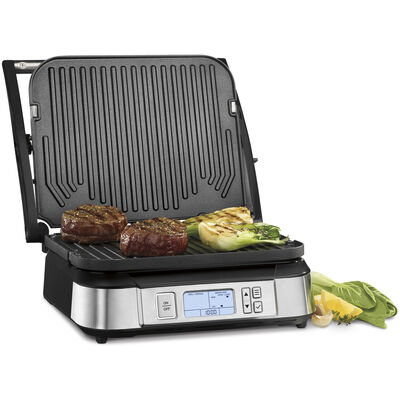 Cuisinart Indoor Contact Griddler with Smoke-Less Mode & Bonus Waffle Plates - Stainless Steel | GR-6SWAF