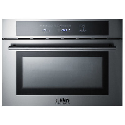Summit 24 in. 1.3 cu. ft. Built-In Microwave with 3 Power Levels - Stainless Steel | CMV24