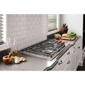 Wolf Professional Series 36 in. 5-Burner Natural Gas Cooktop with Simmer Burner & Power Burner - Stainless Steel, , hires