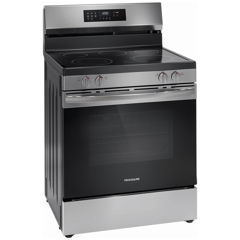Frigidaire 30 in. 5.3 cu. ft. Air Fry Standard Convection Electric Range with Smoothtop Burners - Stainless Steel, , hires
