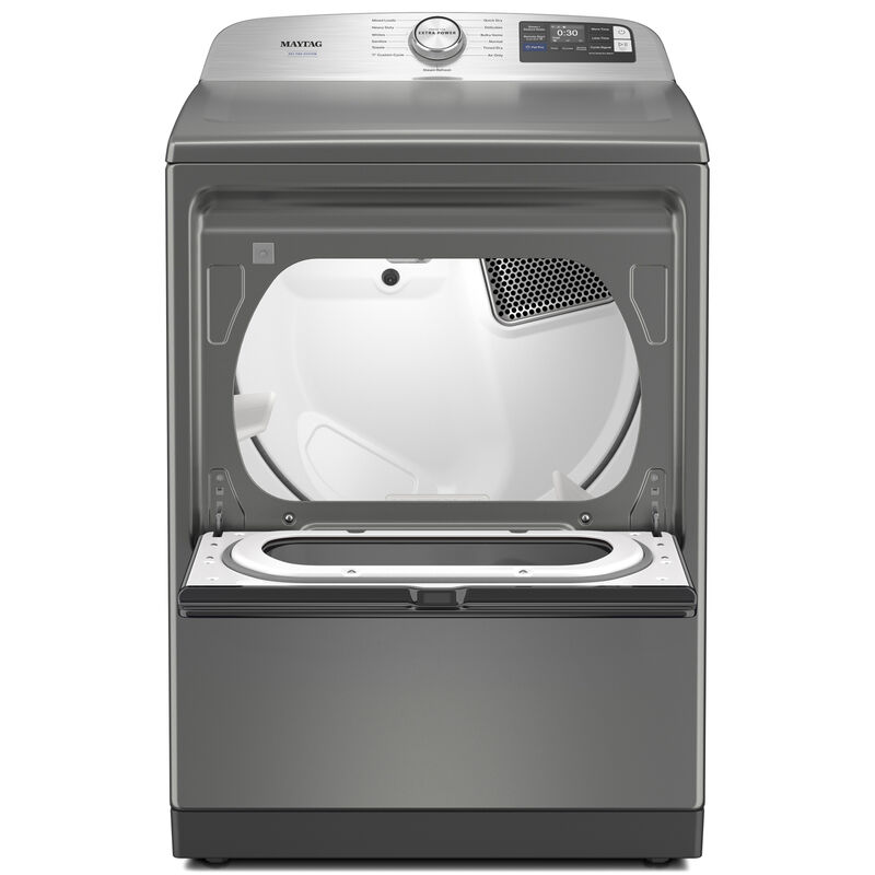 Maytag Pet Pro 27 in. 7.4 cu. ft. Smart Electric Dryer with Sensor Dry, Sanitize & Steam Cycle - Classic Silver, Classic Silver, hires