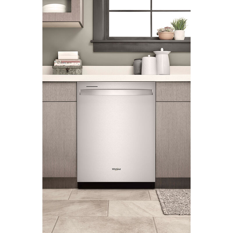 Whirlpool 24 in. Top Control Dishwasher with 50 dBa Sound Level - Fingerprint Resistant Stainless, , hires