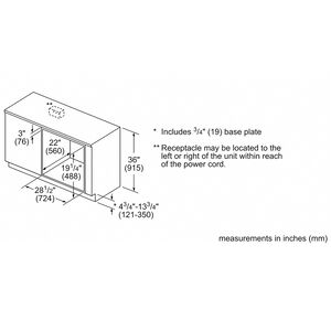 Bosch Benchmark 30 in. 1.6 cu. ft. 1000W Built-In Microwave with Convection & Sensor Cooking - Stainless Steel, , hires