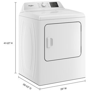 Whirlpool 29 in. 7.0 cu. ft. Gas Long Vent Dryer with Sensor Dry - White, , hires