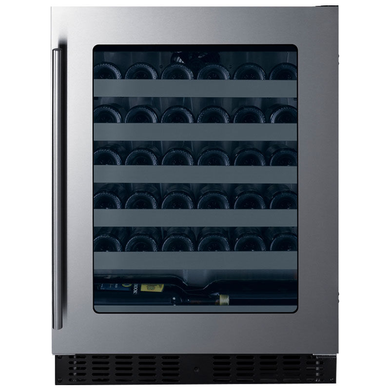 Summit 24 in. 3.2 cu. ft. Compact Built-In/Freestanding Wine Cooler with 33 Bottle Capacity, Single Temperature Zone & Digital Control - Stainless Steel, , hires