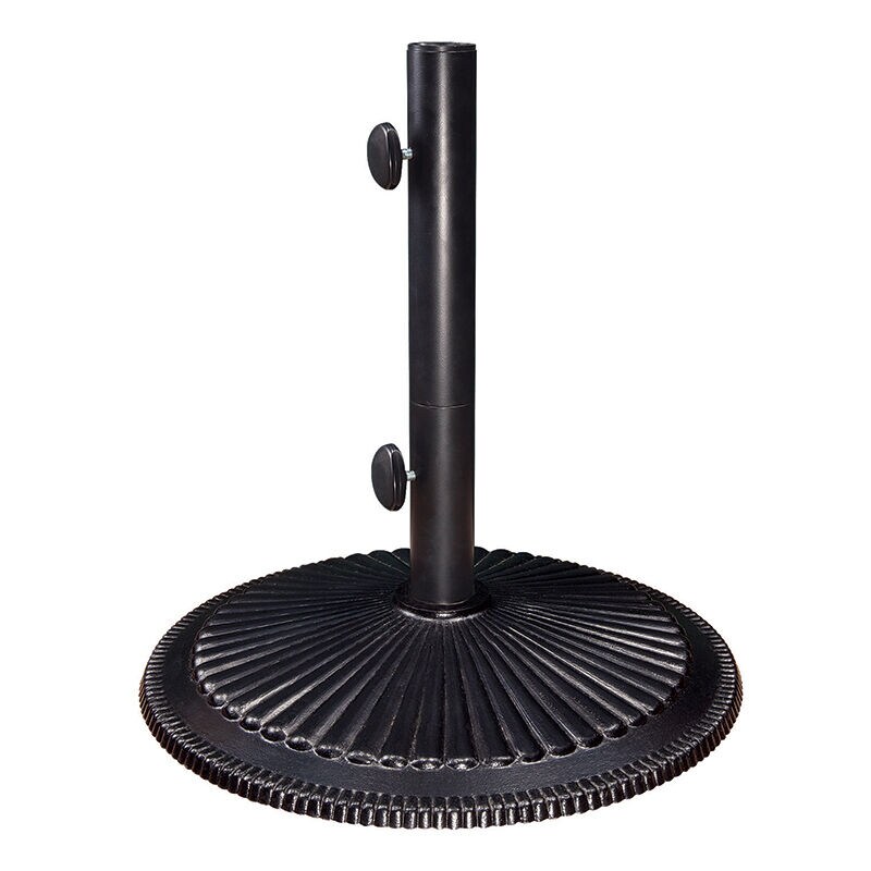 SimplyShade Coral Cast Iron Market Umbrella Base-Black, , hires