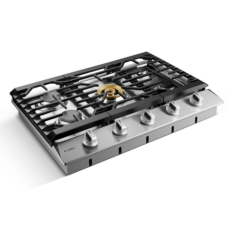 Fotile 30 in. 5-Burner Natural Gas Cooktop with Simmer Burner & Power Burner - Stainless Steel, , hires