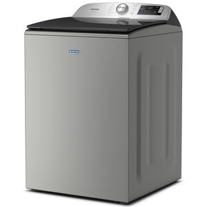 Maytag Pet Pro 27 in. 5.3 cu. ft. Smart Top Load Washer with Impeller & Sanitize with Oxi - Classic SIlver, Classic Silver, hires